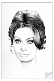 Självhäftande poster Sophia Loren