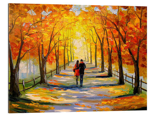 Quadro em plexi-alumínio Autumn Walk in the Park I