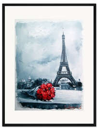 Gerahmter Kunstdruck Roter Rosen für die Liebsten