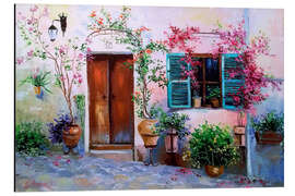 Magnettafel Blühender Innenhof