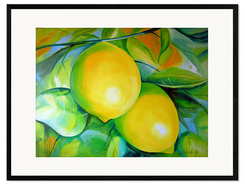 Impresión de arte enmarcada Limones