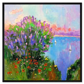 Gerahmter Kunstdruck Morgen am Fluss