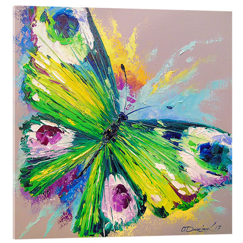Obraz na szkle akrylowym Green butterfly