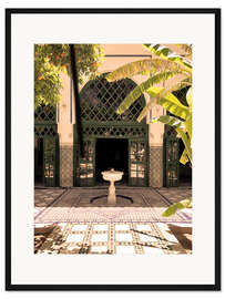 Gerahmter Kunstdruck Palastgarten, Marokko
