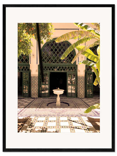 Plakat artystyczny premium w ramie Palace garden, Morocco