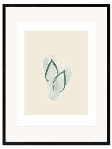 Ingelijste kunstdruk Salt&Surf Flip Flops
