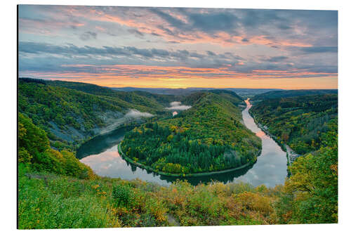 Aluminium print Saar loop in autumn