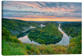 Canvas print Saar loop in autumn