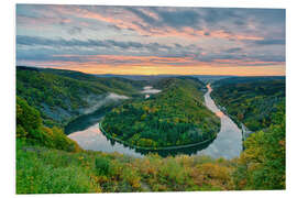 Foam board print Saar loop in autumn