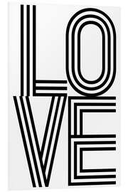 PVC-taulu Love, white