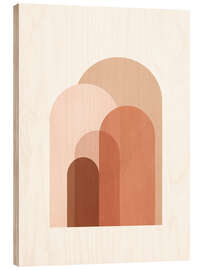 Wood print Modern Arches