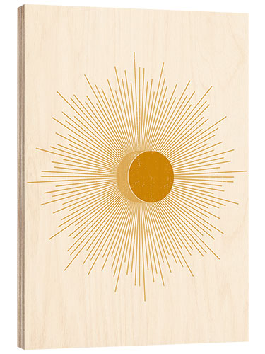 Wood print Sun eclipse