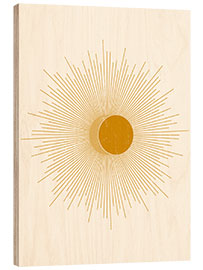 Wood print Sun eclipse