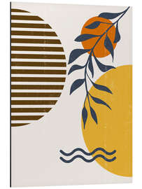 Magnettafel Sonnenaufgang hinter Blättern