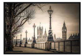 Gerahmter Kunstdruck Herbststimmung an der Themse, London