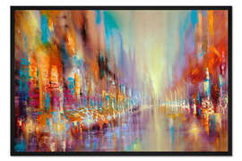 Gerahmter Kunstdruck Straßenleben II