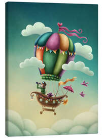 Canvas-taulu Little boy traveling