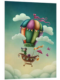 PVC-tavla Little boy traveling