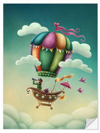 Wall sticker Little boy traveling