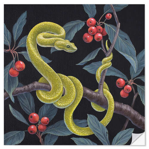 Sticker mural Golden Snake