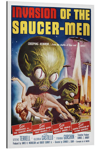 Aluminiumtavla Invasion of the Saucer men