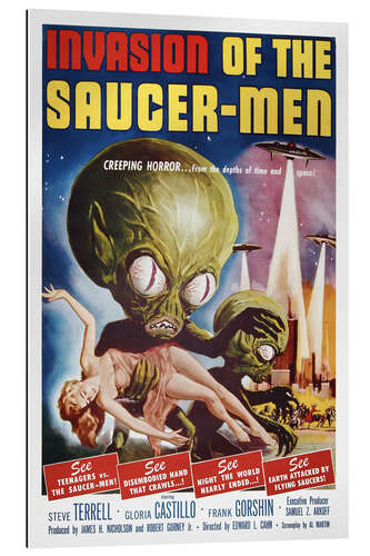 Quadro em plexi-alumínio Invasion of the Saucer men