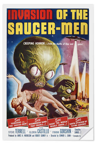 Naklejka na ścianę Invasion of the Saucer men