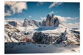 Foam board print Three Peaks