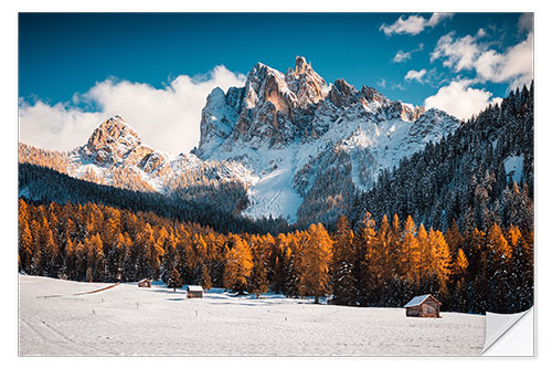 Selvklebende plakat Dürrenstein South Tyrol