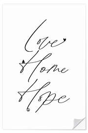 Vinilo para la pared Love Home Hope