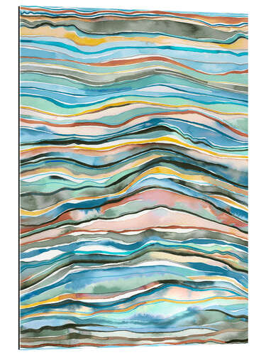 Gallery print Agate layers blue