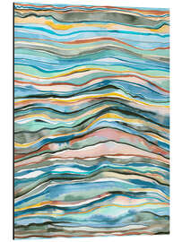 Magnettafel Achatschichten Blau