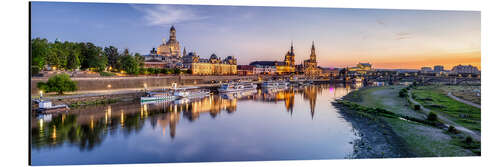 Aluminium print Dresden bank of the Elbe