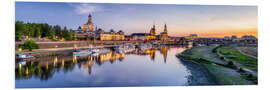 Foam board print Dresden bank of the Elbe