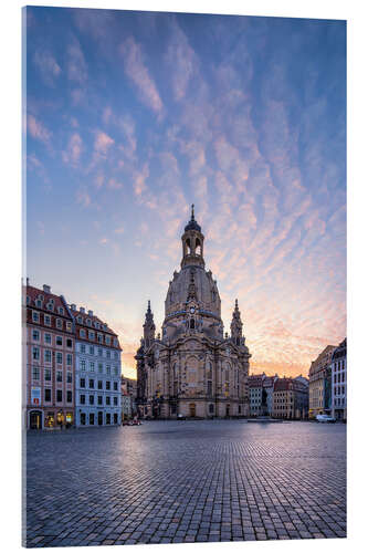 Tableau en verre acrylique Frauenkirche sur Neumarkt à Dresde