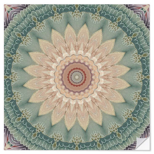 Selvklebende plakat Boho Flower