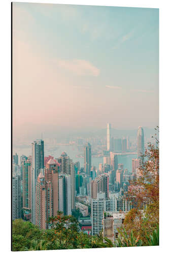 Aluminium print Hong Kong skyline