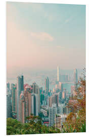 Hartschaumbild Hongkong Skyline