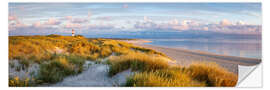 Selvklebende plakat On the dune beach on Sylt