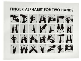 Acrylglasbild Zweihändiges Fingeralphabet (englisch)