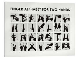 Galleritryck Finger alphabet for two hands