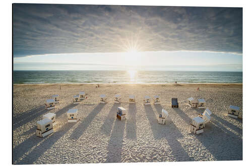 Alumiinitaulu Sunset on the west beach on Sylt