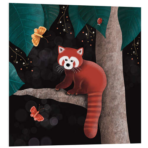 PVC-taulu Red panda on a tree