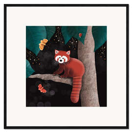 Framed art print Red panda on a tree