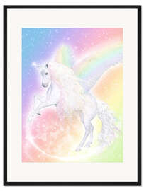Gerahmter Kunstdruck Einhorn Pegasus - Verzaubere dein Leben