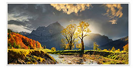 Wandbild  Leuchtende Ahornbäume im Karwendel - Michael Rucker