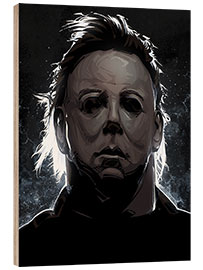 Wood print Michael Myers