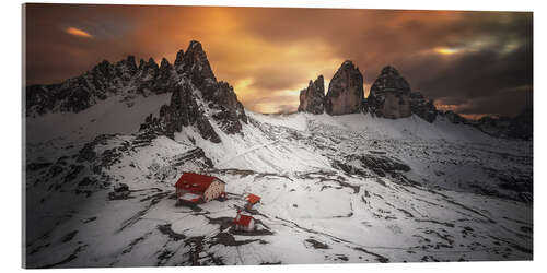 Acrylic print Tre Cime - Dolomites, Italy