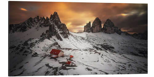 Print på aluminium Tre Cime - Dolomites, Italy