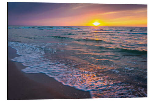 Aluminium print Sunset on the Baltic Sea